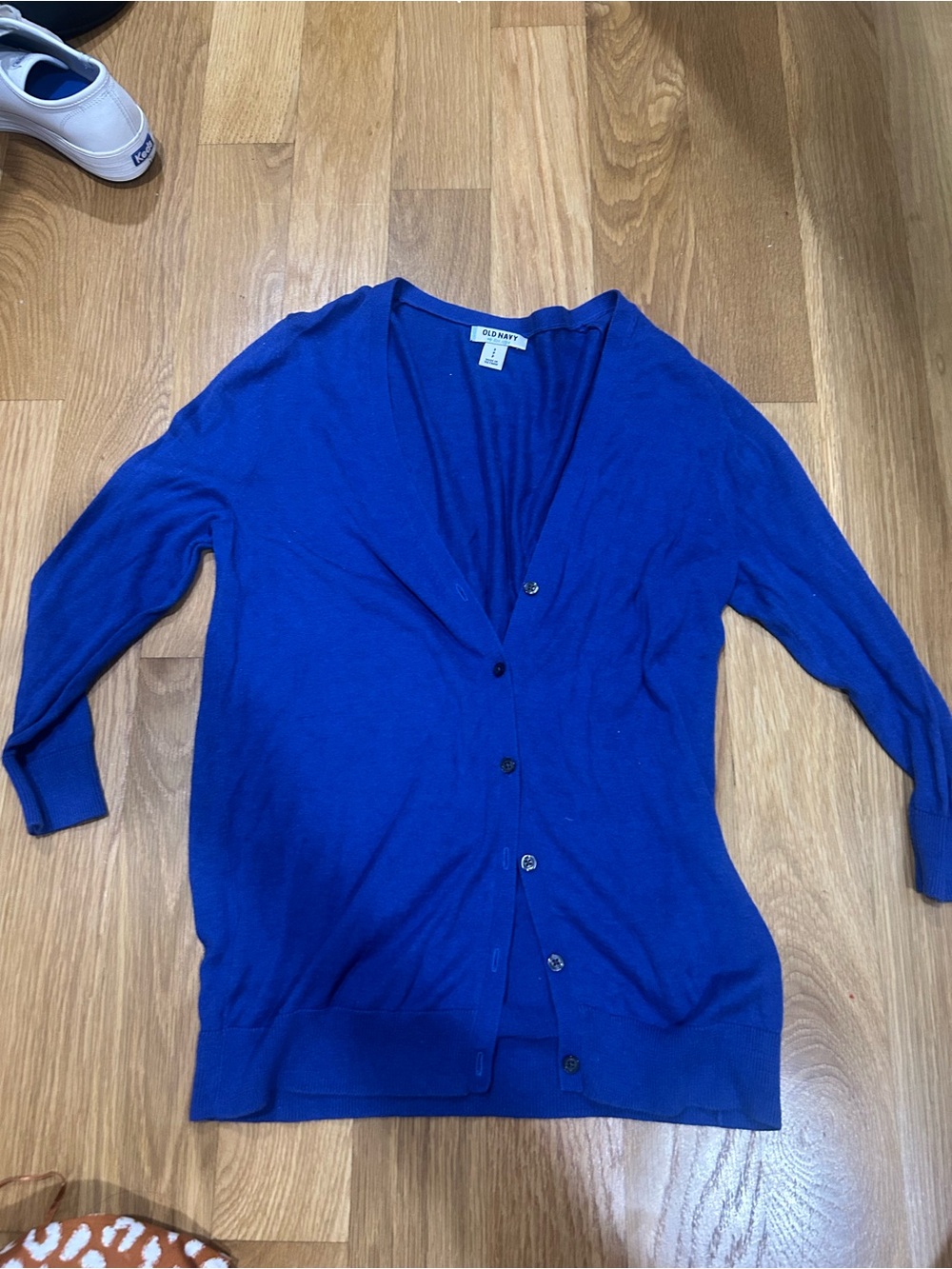 Old Navy Royal Blue V-Neck Button Cardigan